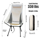 Trekalux Outdoor Chair | Ultralight & Foldable | 150 kg Load Capacity | Weatherproof Oxford Fabric
