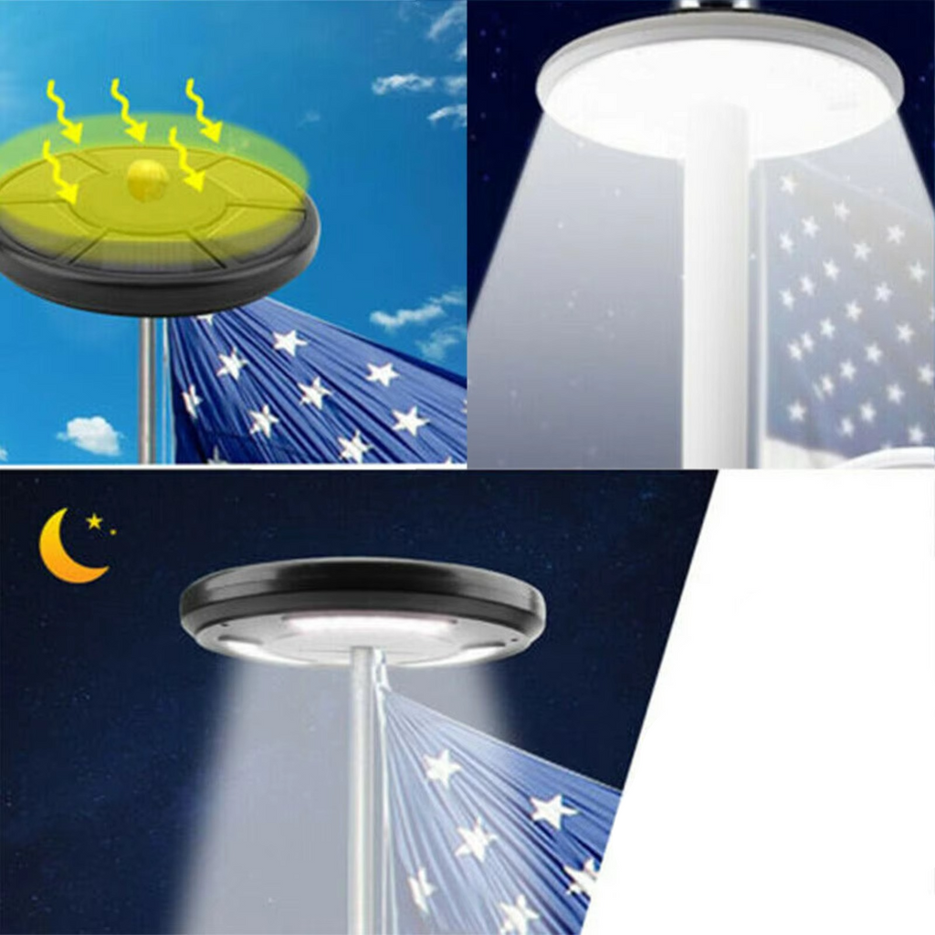Elite Solar-Powered LED Flagpole & Outdoor Light