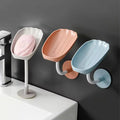 DryLoft Soap Holder | Double Chamber with Drain & Lid | Wall Mount without Drilling | Dust Protection & Space Saving