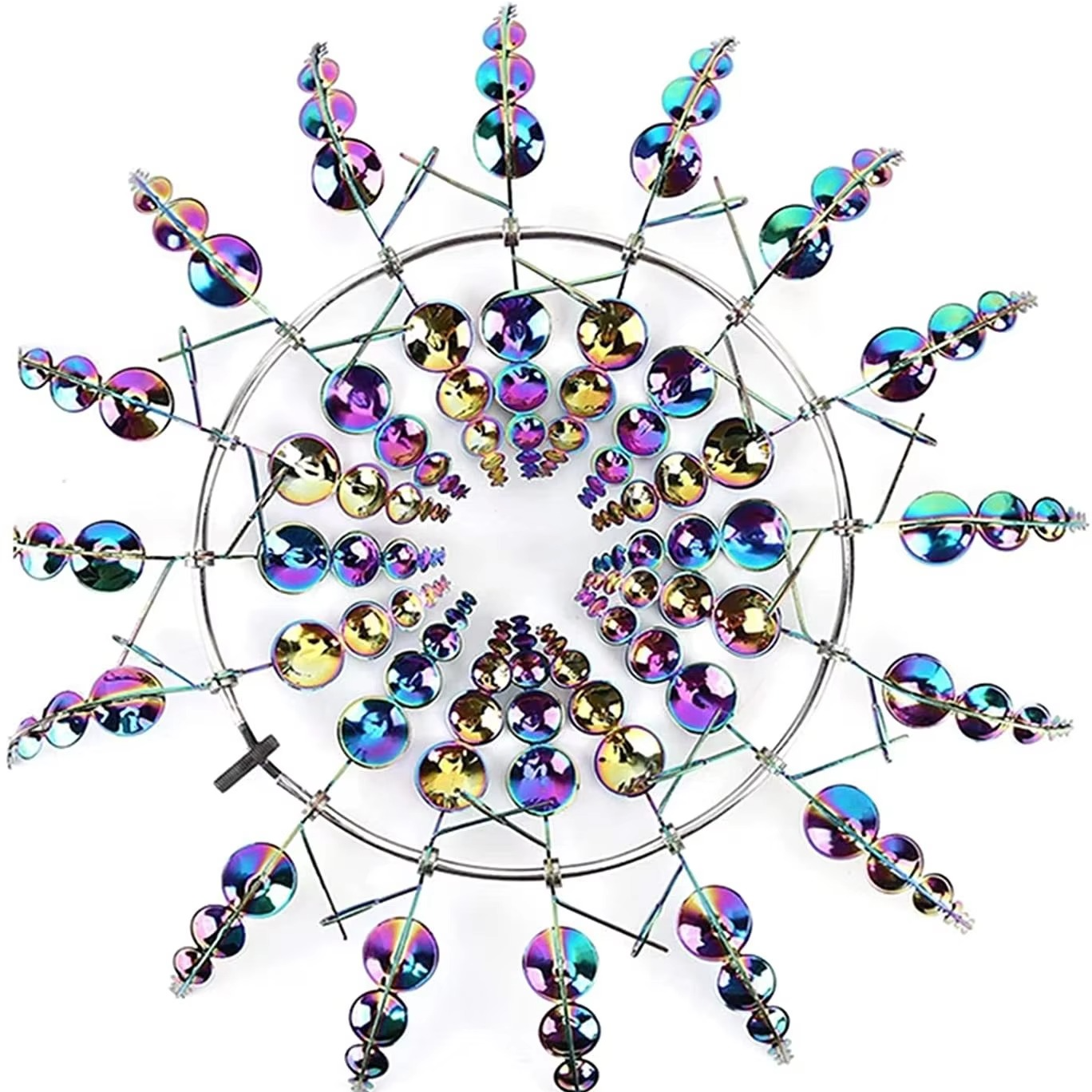Enchanting Solar-Powered 3D Kinetic Wind Sculpture for Gardens