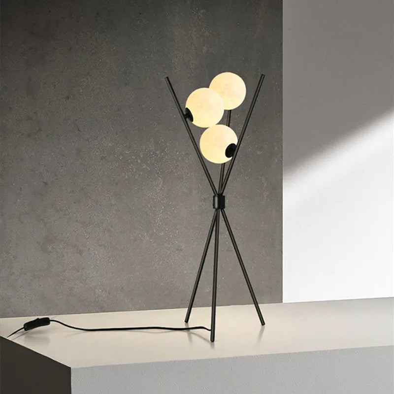 LunaGlow 3D Moon Floor Lamp modern design with tripod LED!