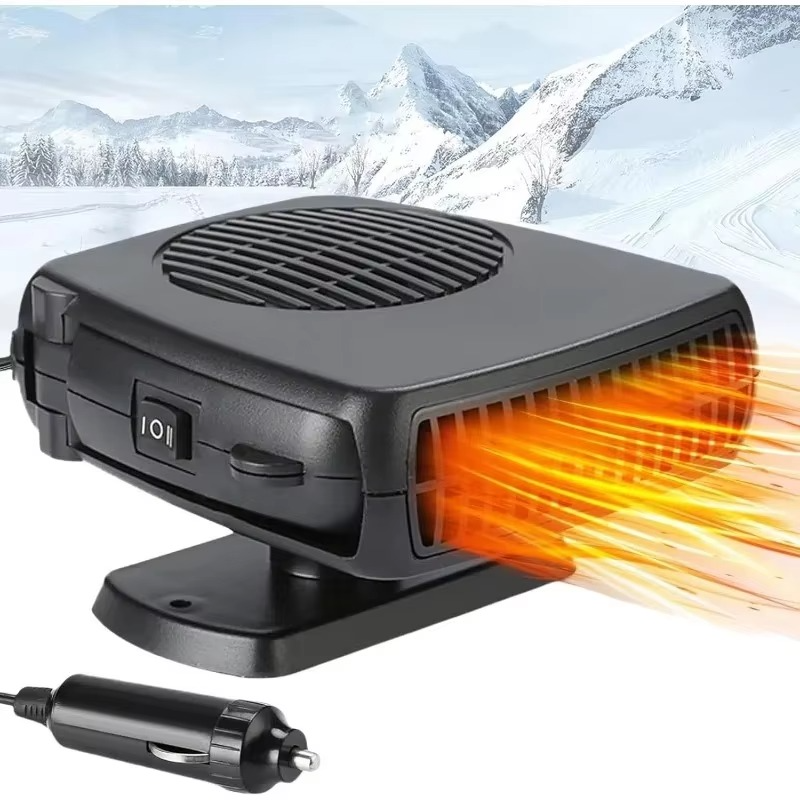 Portable Car Heater and Defroster, 2-in-1 Heating and Cooling Fan for Windshield and Cab