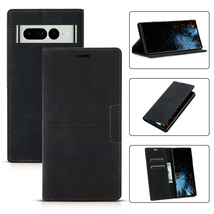 Leather Wallet Case Flip Case - Google Pixel