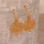 Dainty Sun Charm Textured Earring