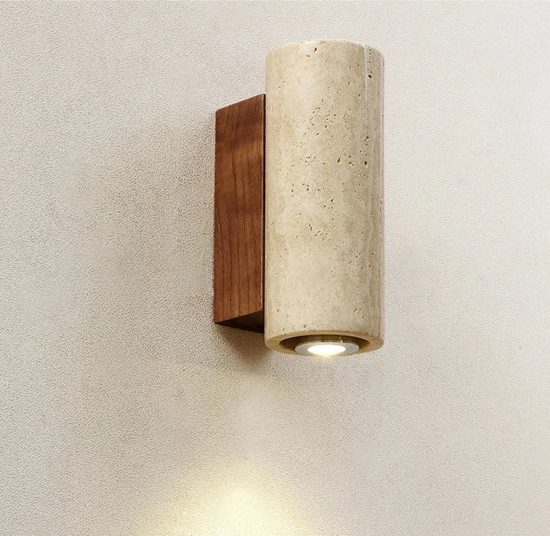 Modern Natural LED Wall Lamp made of Travertine