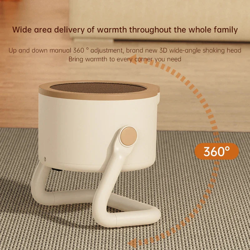 1000W Portable Ceramic Electric Heater Table Model with Tip-Over Protection