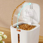 Air-tight pet food container for dry food