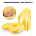 High-Density Memory Foam Seat Cushion with Tailbone Cutout for Office and Car