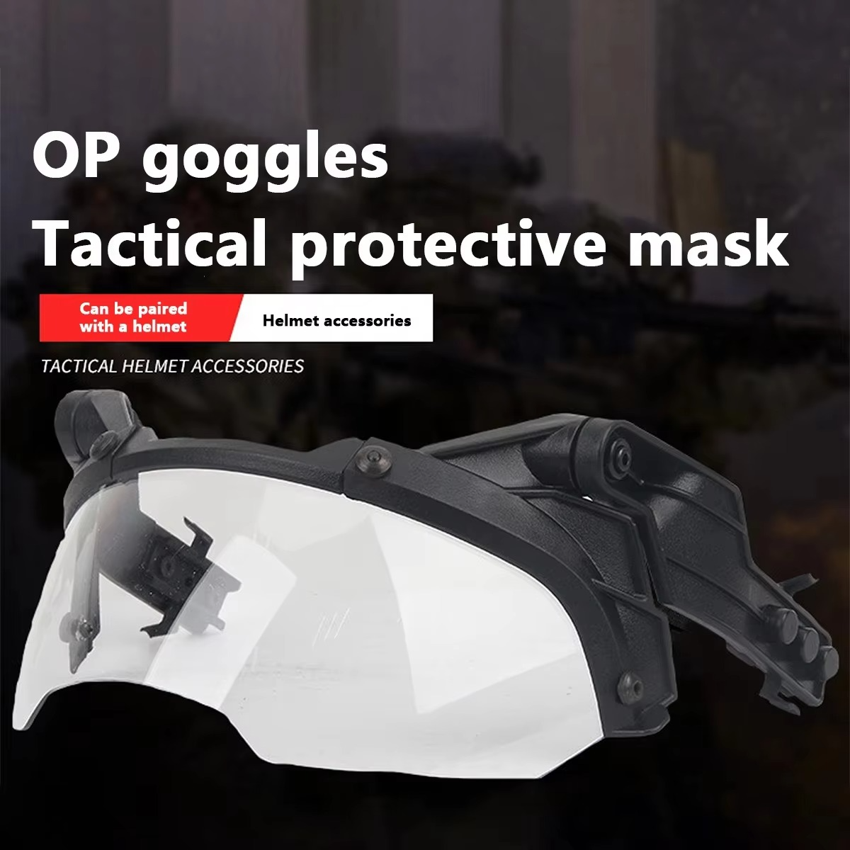 Adjustable Tactical Helmet with Anti-Fog Detachable Goggles