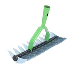 RasenPro Rake Head | Lawn Scarifier Stainless Steel | Curved Tines | For Moss, Leaves & Soil Care