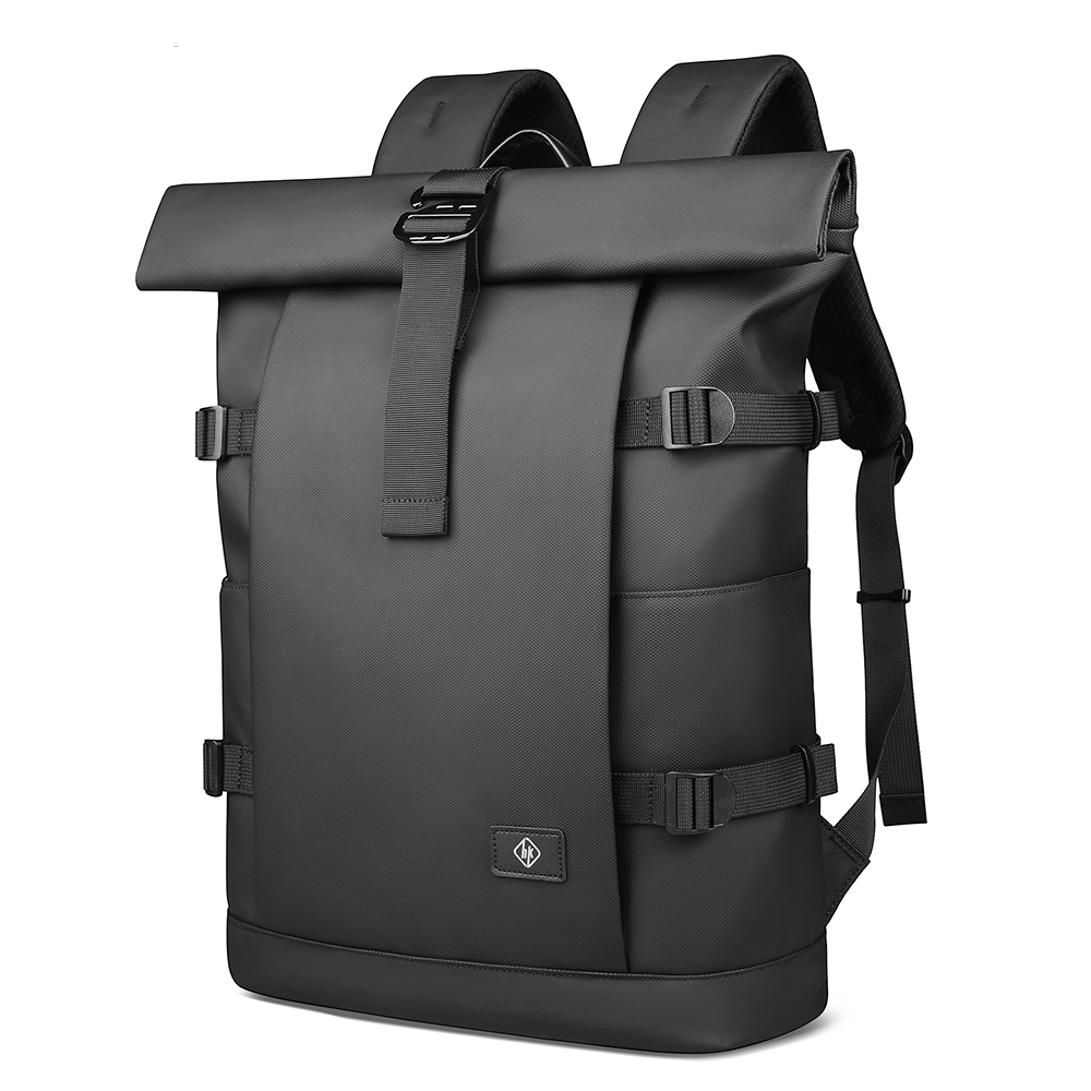 Expandable outdoor backpack with large volume & laptop compartment