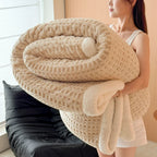 Winter Dream Blanket – Double Layer Fleece Blanket with Lambswool Look | Ultra Warm, Soft & Skin Friendly | For Sofa, Bed & Cold Winter Days