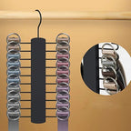 OrganizePro Holzico | Tie & Belt Holder | 20 Rotatable Hooks | For the Style-Conscious