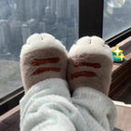 Miuvela | Cat Paw Slippers Women | Fluffy & Warm | Non-slip & Comfortable | Funny Cat Slippers for Home & Garden
