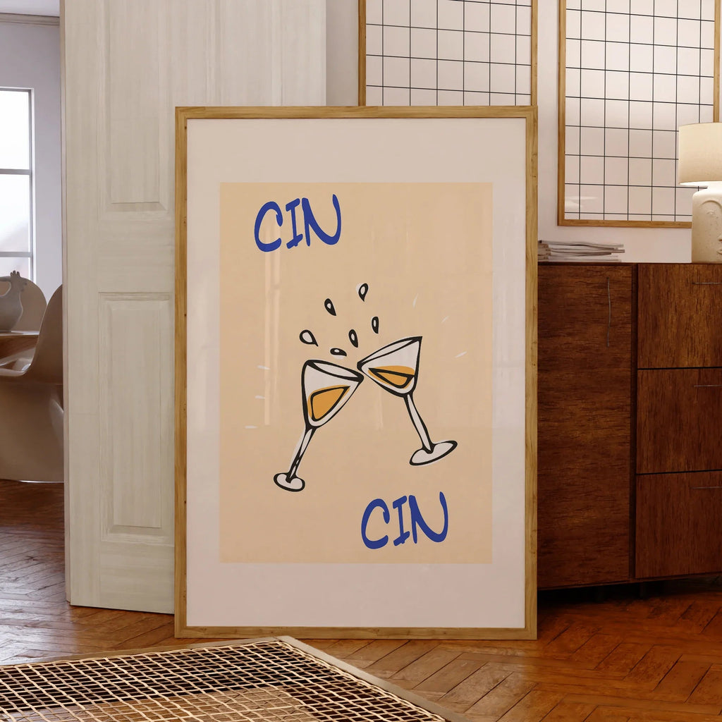 Cin Cin Wall Art – Retro Moderno Cocktail Decor