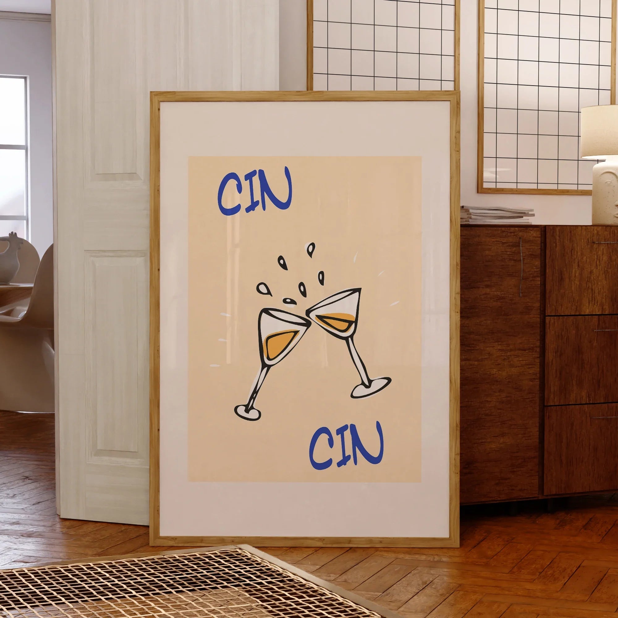 Cin Cin Wall Art – Retro Moderno Cocktail Decor