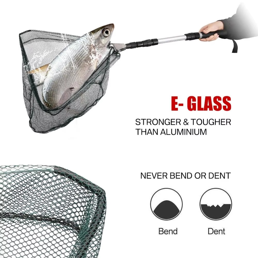 Aluminum Alloy Telescopic Folding Fishing Net with Retractable Handle 51 Inch