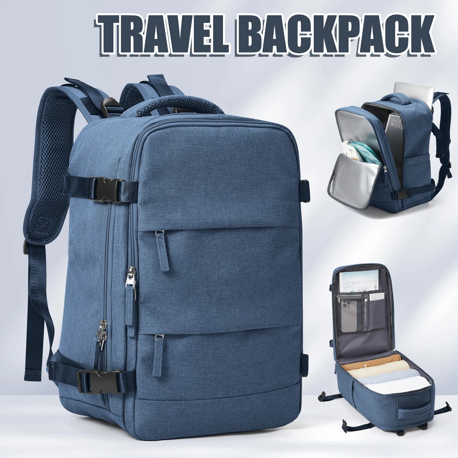 Trekvora Travel Backpack | Waterproof & Versatile | Laptop Compartment 15.6" | Wet-Dry Separation