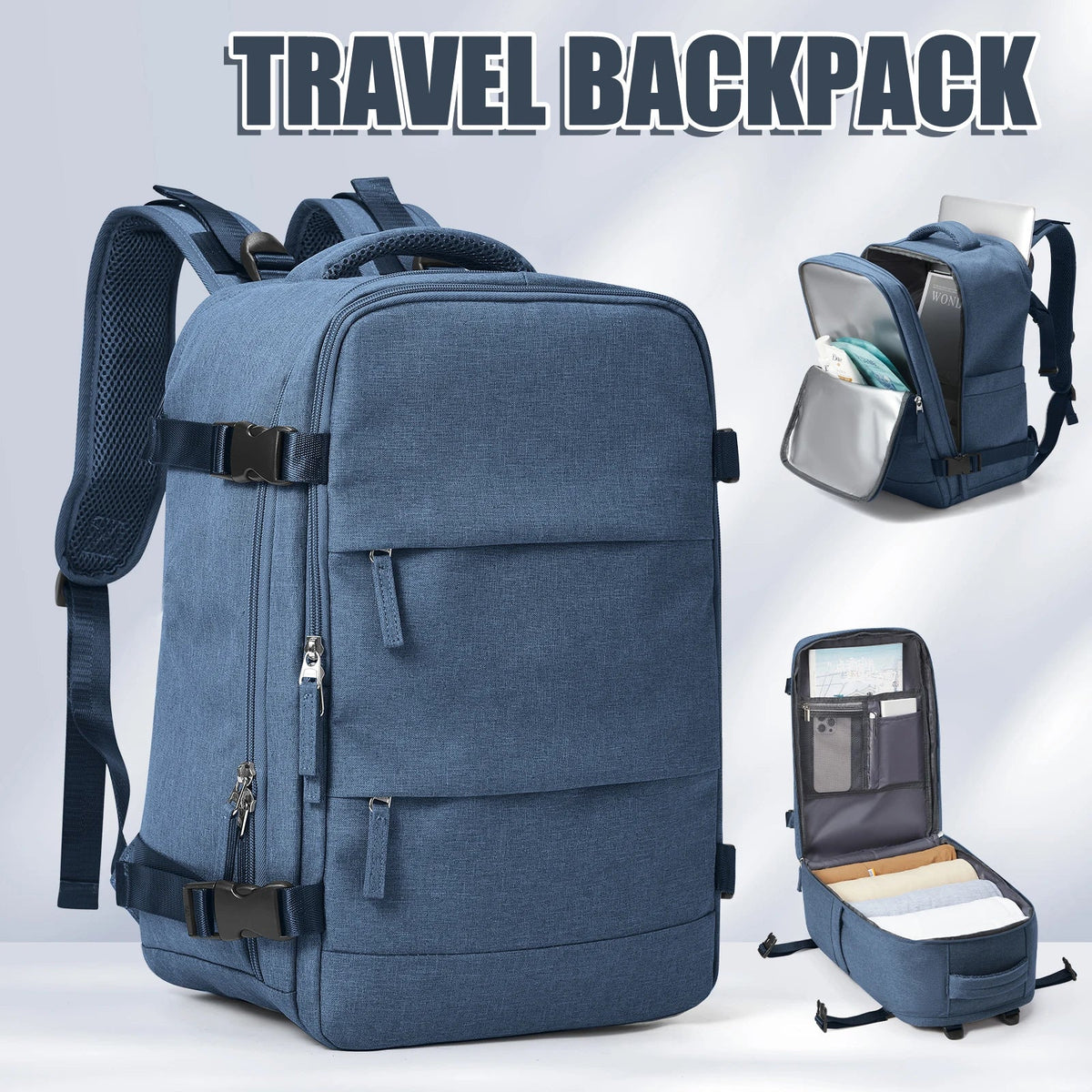 Travel Backpack Travomate | Waterproof & Versatile | 15.6" Laptop Compartment | Large Capacity with Wet-Dry Separation