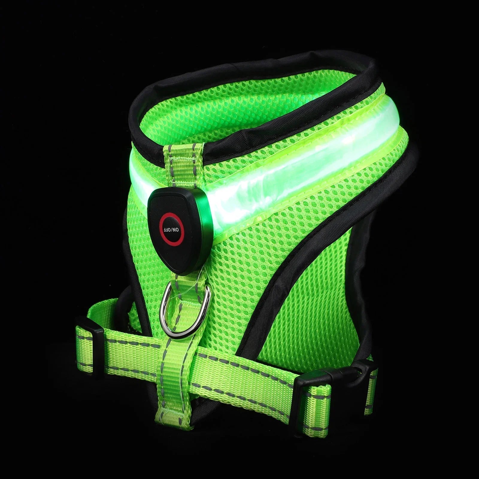 LED Dog Harness USB rechargeable & adjustable