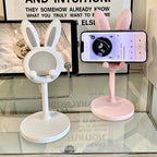 BunnyDock Phone Holder | Height Adjustable & Tiltable | Soft-Touch Design | For Phone & Tablet