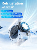 8000mAh Waist Clip Fan with Refrigeration & 199 Speed Settings – ChillMate