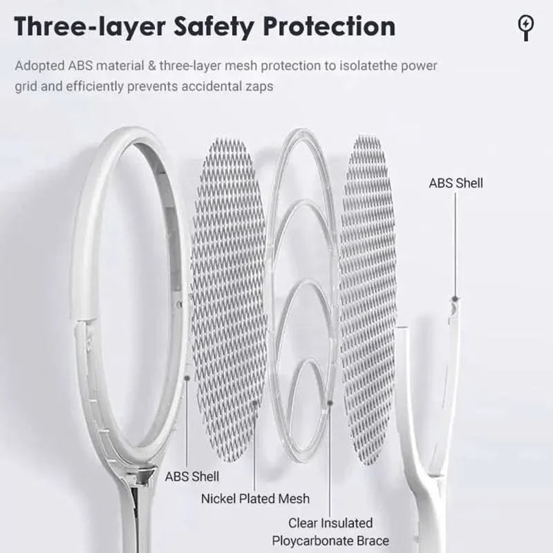 5-in-1 mosquito repellent with insect swatter & LED lamp
