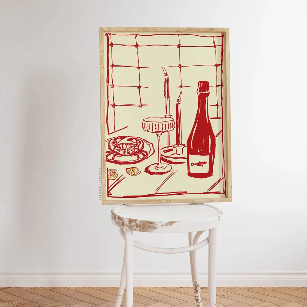 Wine Table Wall Art