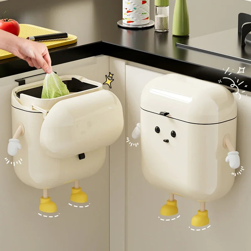 Surprised Face Hanging Trash Can