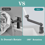 Spray water protected mechanical universal swivel arm faucet