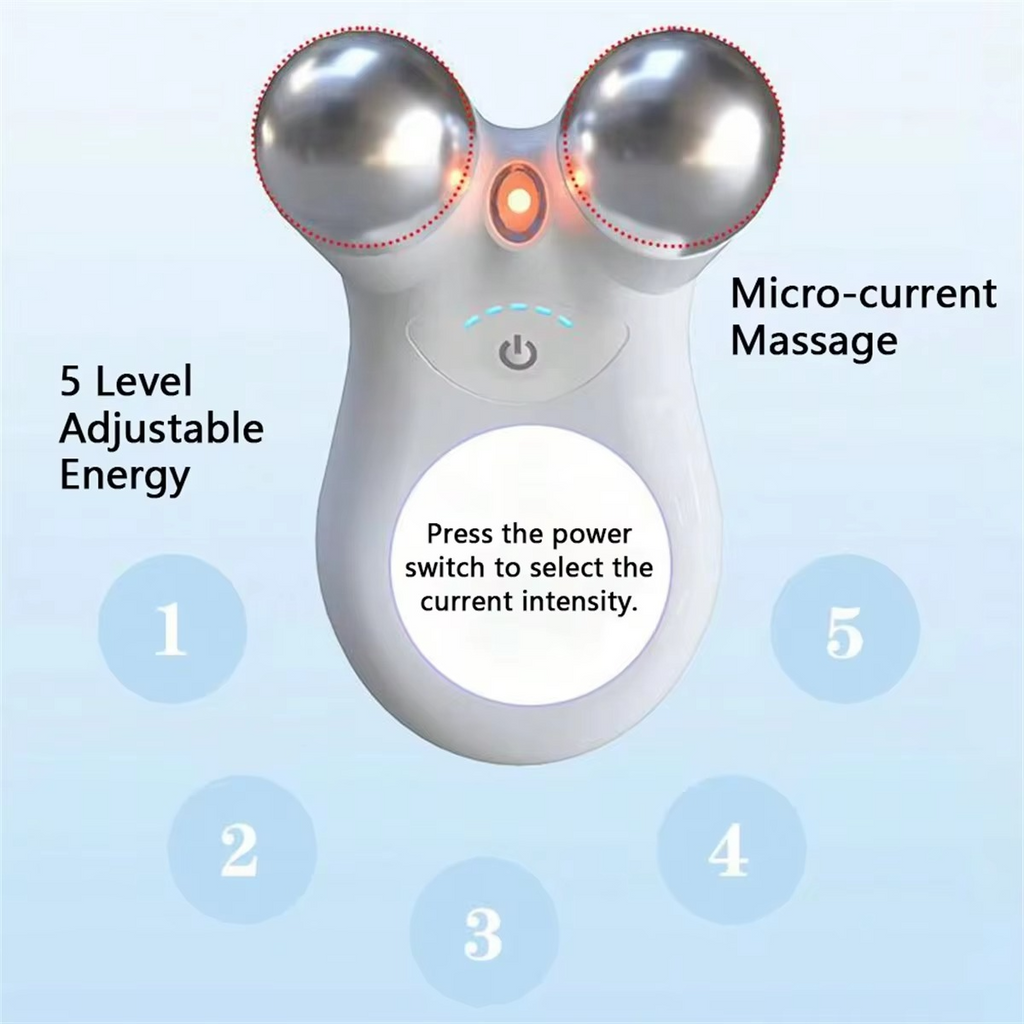 Dual-Head RF & EMS Microcurrent Facial Rejuvenation Device