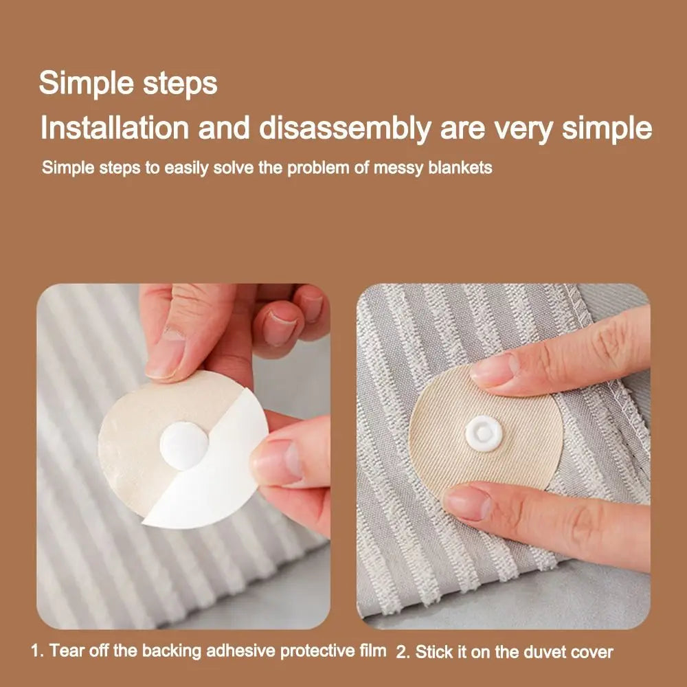 Stay Put Anti-Slip Easy Duvet Cover Snap Clip Set