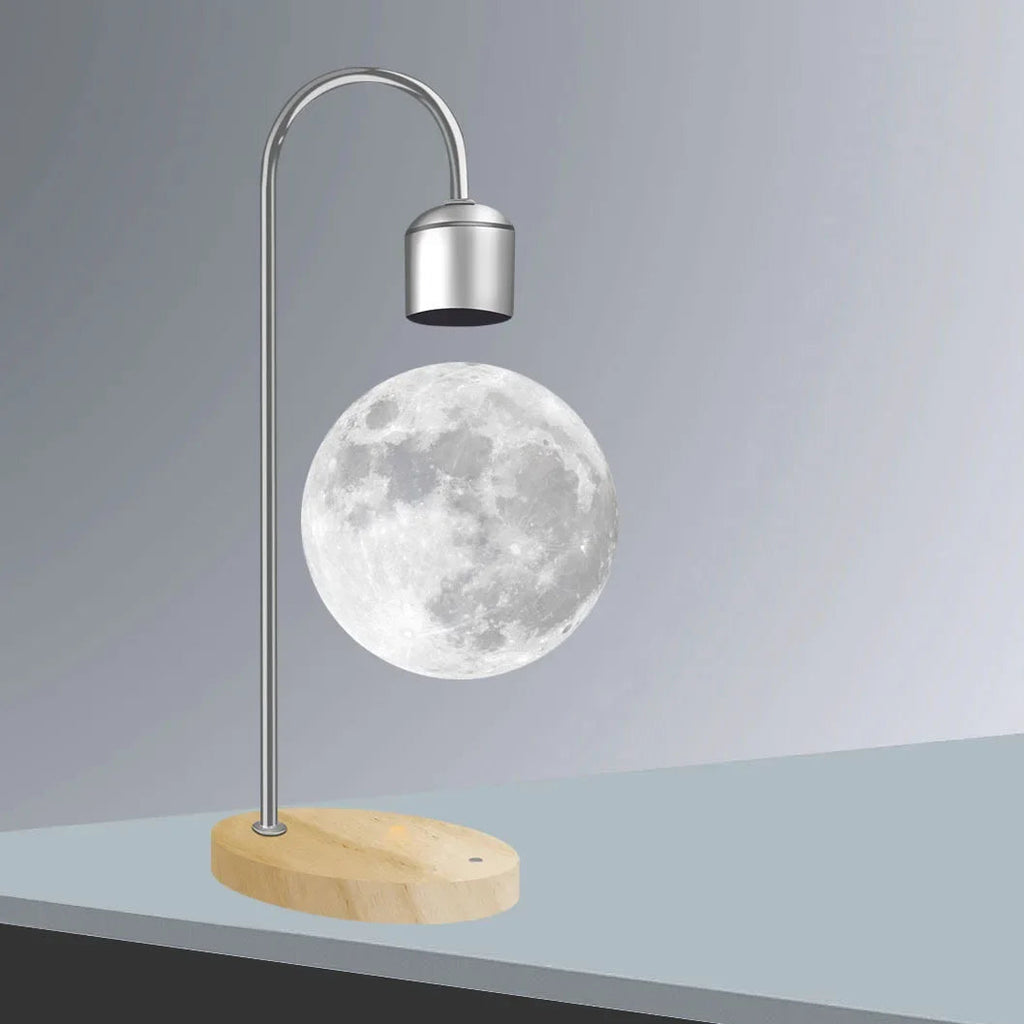 LED Moon Lamp with Magnetic Levitation and Wireless Charging