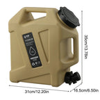 Portable 12L water container with tap – Sturdy canister for outdoor and camping