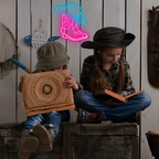 USB-Powered Cowboy Boots Neon Sign for Western Decor