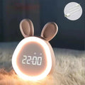 Children's Alarm Clock in Rabbit Shape with LED Night Light - BunniGlow