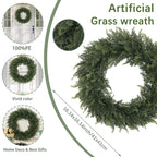 Verdania | Artificial Cedar Wreath | Evergreen | 30 cm Ø | Low Maintenance Decor for Home & Garden