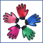 Fur Care Glove PawLiss TouchGlove | 5-Finger Massage Glove for Dogs & Cats | 23.2×17.2 cm | TPR & Mesh | Left or Right