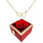 Heart Necklace with rotating rose gift box