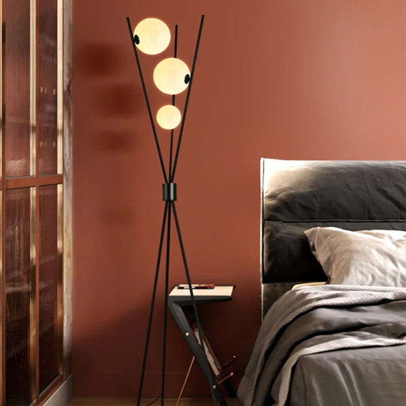 LunaGlow 3D Moon Floor Lamp modern design with tripod LED!