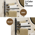 Bathroom Towel Holder Rotatable Towel Rack Space Aluminum 1/2/3/4/5-Bar Towel Holder Kitchen Shelf Kitchen Hanging Shelf Wall Mounted