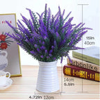 Floraven Lavender Bouquet | Artificial & Carefree | 5 Stems | For Indoor & Outdoor