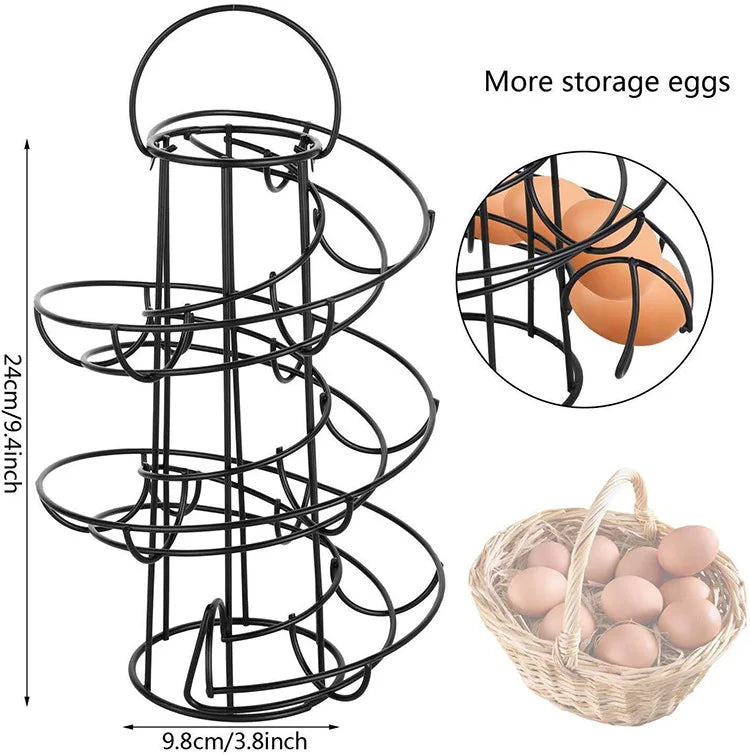 Spiral Rolling Egg Dispenser Rack