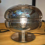 Glass and Metal Table Lamp with Three Light Settings
