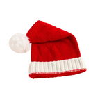 Knitted Christmas Beanie with Pompom for Adults and Kids