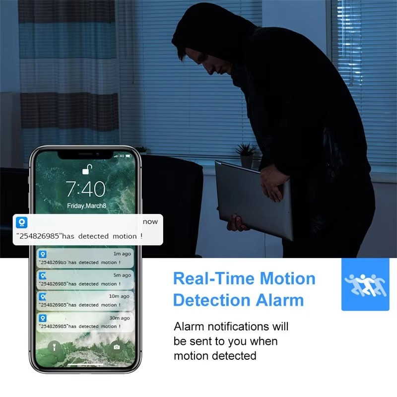 1080P PTZ WiFi Security Camera with Audio, 4X Zoom, Night Vision, Waterproof