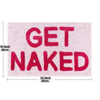 BlushNaked Tufted Design Rug – Pink "Get Naked" Bath & Living Rug