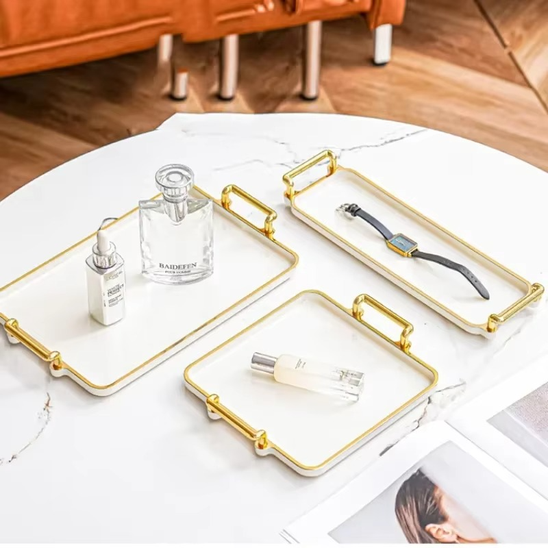 Elegant Rectangular Multi-Purpose Storage Tray