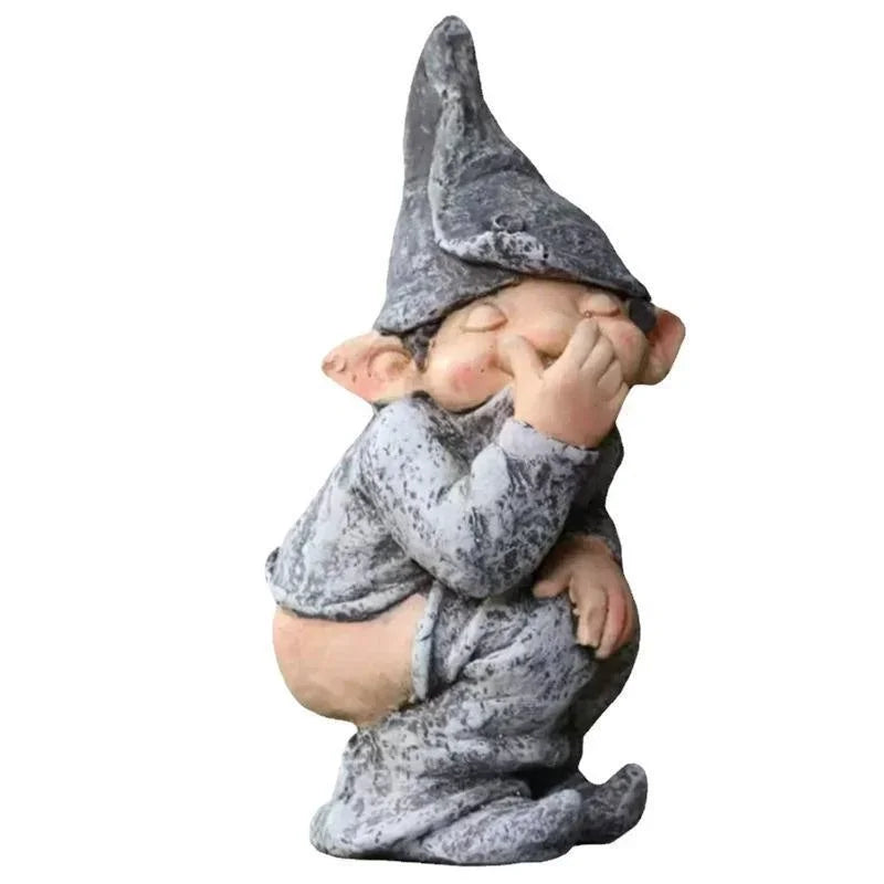 Funny Gnome Figurine Made of Resin for Garden and Lawn