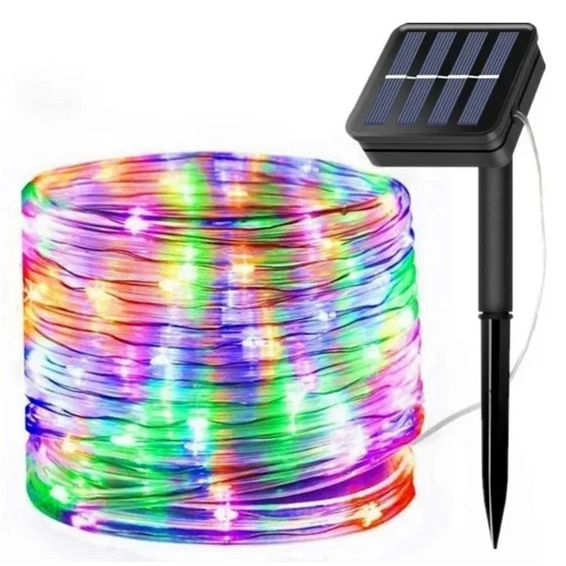 LED Solar String Lights - Outdoor Waterproof Lights for Christmas, Garden, Lawn, Trees, Fence, and Pathway Decor